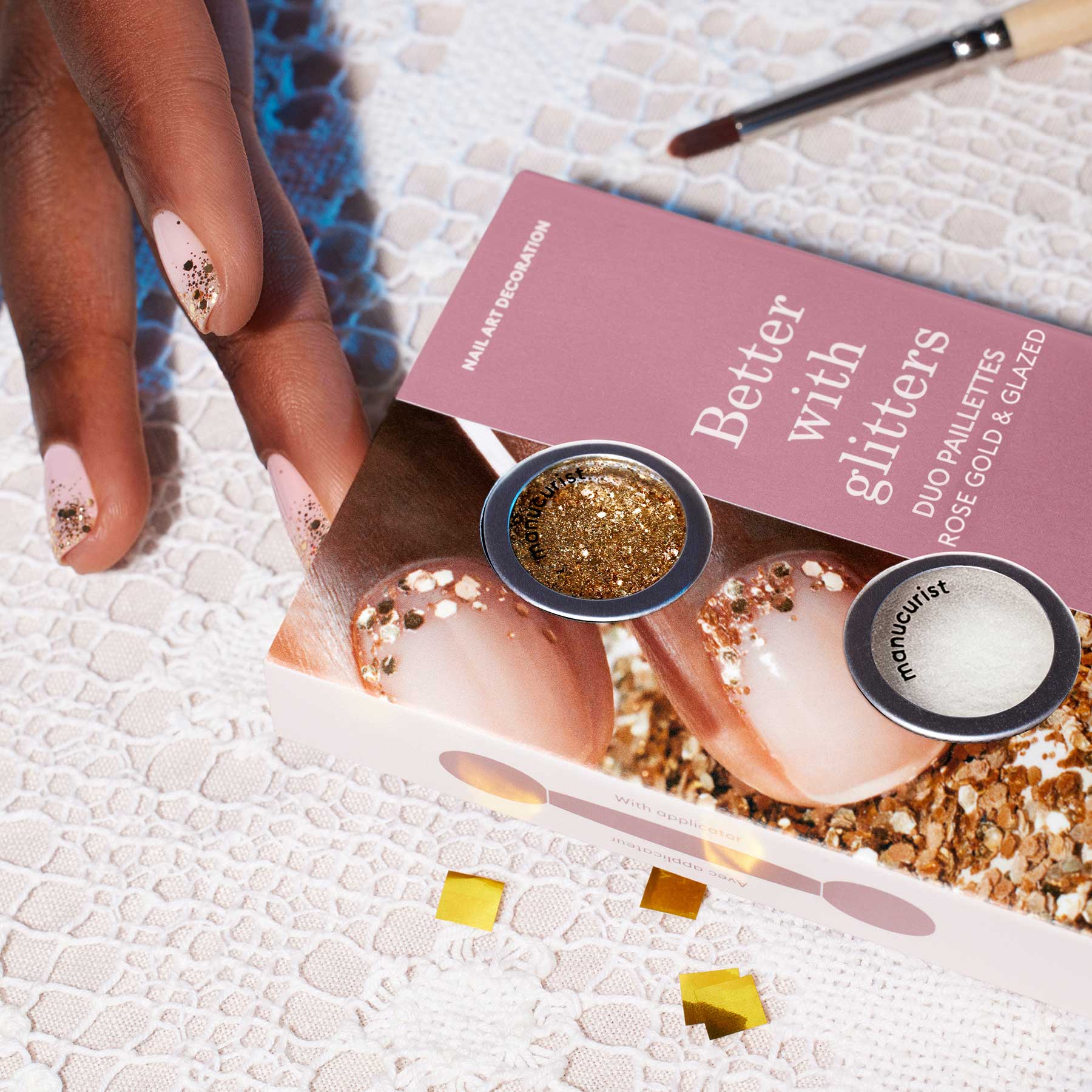Duo Paillettes Rose Gold & Glazed - Image 4
