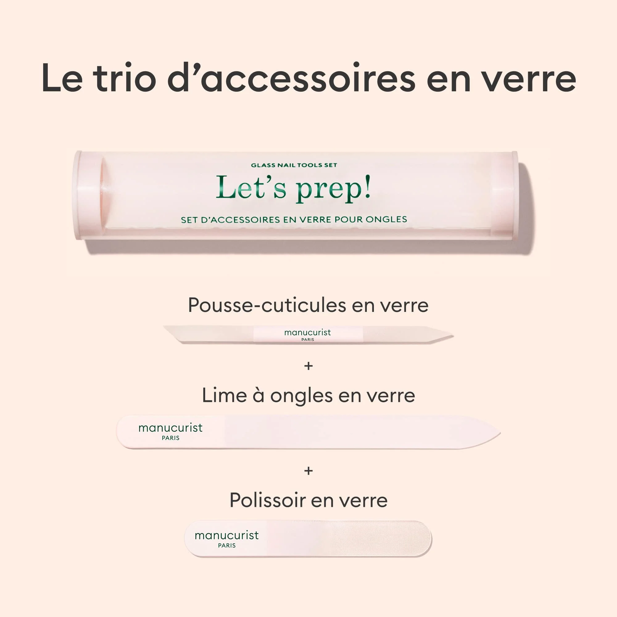 Trio Accessoires en verre pour ongles - Image 2